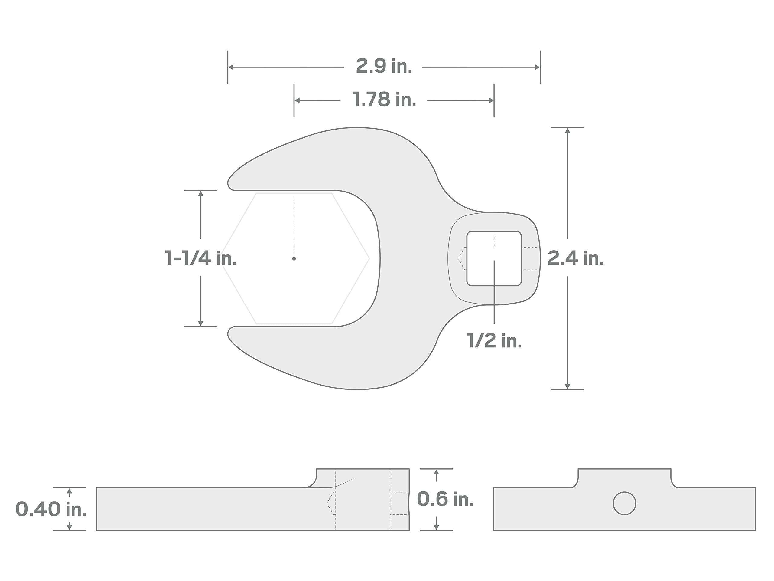 TEKTON 1/2 Inch Drive x 1-1/4 Inch Crowfoot Wrench | WCF23032