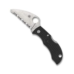 spyderco manbug wharncliffe lightweight knife with vg-10 stainless steel blade and frn handle - spyderegde - mbkws