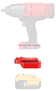 1x adapter for craftsman v20 new 20v cordless tools works on dewalt 20v max lithium batteries- adapter only, red