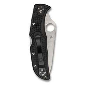 Spyderco Endela Lightweight Knife with Flat Ground Steel Blade and Wildland Firefighter Foundation Black FRN Handle - CombinationEdge - C243FPSBKRD