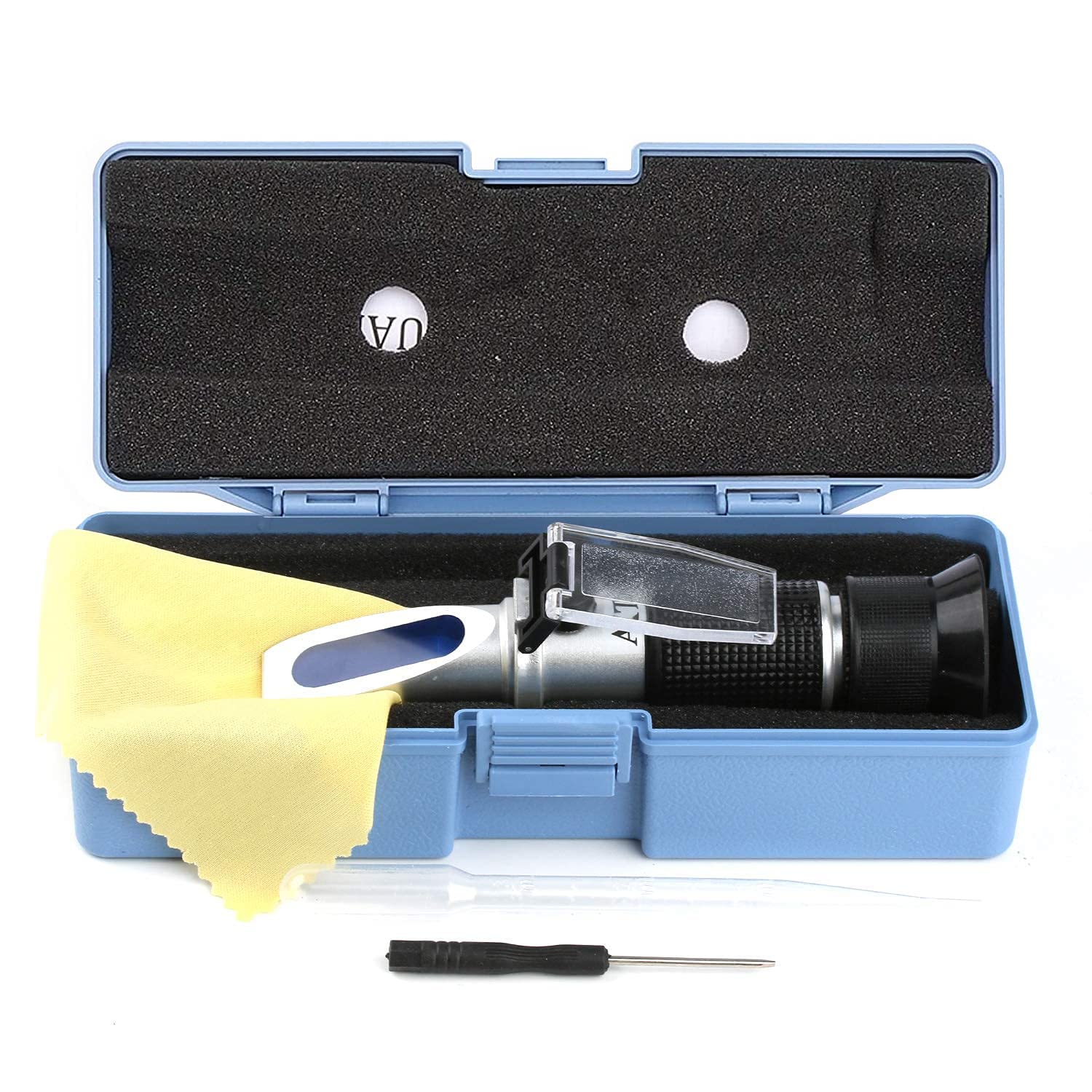 Antifreeze Refractometer in Fahrenheit Coolant Refractometer 4 in 1 Antifreeze Tester for Checking Freezing Point of Automobile Antifreeze System, Battery Fluid, Glycol, Coolant