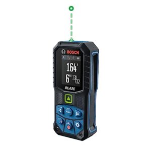bosch glm165-27cgl 165' blaze™ ergonomic cordless green laser measure w/bluetooth