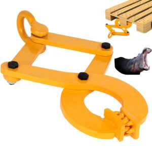 gpoas pallet puller clamp 1t/2204lbs stump puller steel single scissor truck material handling with 5.5 inch jaw opening industrial pallet hook puller tool for hoisting wood, board