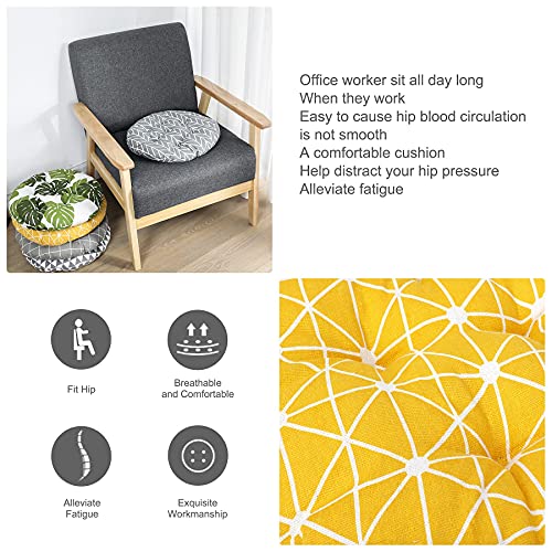 HomeMiYN Round Seat Patio Cushion Floor Pillow Cushion Round Chair Cushion Outdoor Seat Pads for Sitting Meditation Yoga Living Room Sofa Balcony 15 inch