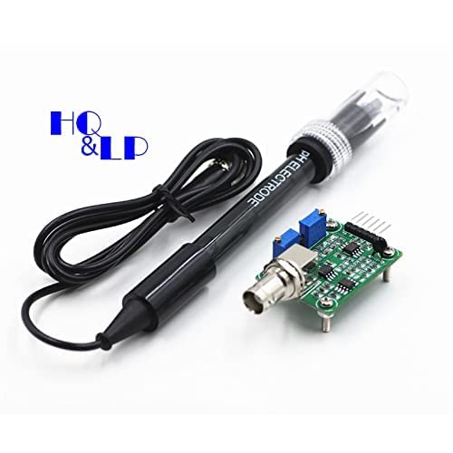 PH Sensor for Arduino, PH0-14 Value Detect Sensor Module + PH Electrode Probe BNC, PH Sensor UNO, PH Sensor Arduino Kit, PH Sensor Raspberry Pi Kit, by HQ&LP