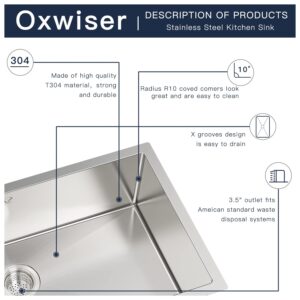 kitchen Sinks 30x18 inch Undermount kitchen sink stainless steel sink 16 Gauge Single Bowl kitchen sinks Set (5 Item Bundle: Sink, Bottom Grid, Drain Assembly, Drain Cap, Kitchen Towel)