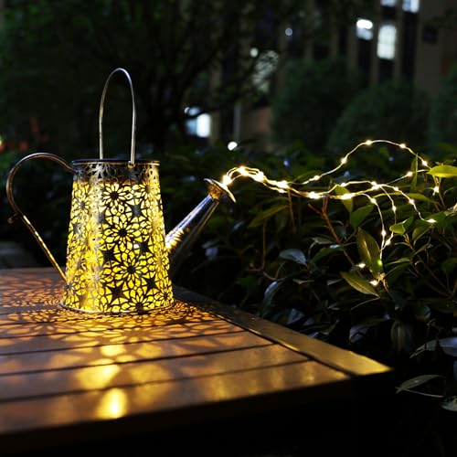 VOOKRY Solar Watering Can Lights, Large Hanging Solar Lantern Waterproof Outdoor Garden Decor for Yard Porch Landscape Patio Gardening Housewarming Gifts for Mom Women Grandma Birthday