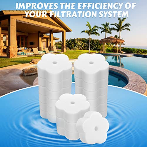 40 Pcs Hot Tub Sponge Spa Cleaning Sponges for Hot Tub Oil Absorbing Sponge Cleaning Scum Absorber for Spa, Bathtub and Swimming Pool to Soak up Oils Hot Tub Accessories(Floret Style)