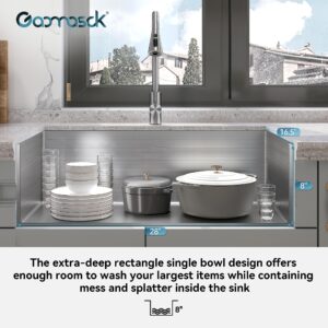 Gaomasck Nano Kitchen Sink,30 Inch Undermount Sink,Single Bowl Kitchen Sink,16 Gauge Stainless Steel Sink,Standard High-end Handmade For Kitchen Sink,2 Item Kitchen Sink Set