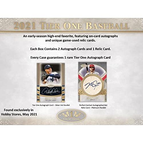 2021 Topps Tier One MLB Baseball HOBBY box (3 cards/bx)