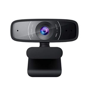 asus webcam c3 1080p hd usb camera - beamforming microphone, tilt-adjustable, 360 degree rotation, wide field of view, compatible with skype, microsoft teams and zoom (renewed)