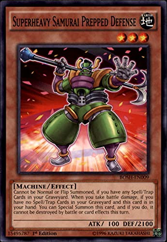 2016 Yu-Gi-Oh Breakers of Shadow 1st Edition #BOSHEN009 Superheavy Samurai Prepped Defense C