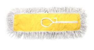 industrial premium floor dust mop head refill | commercial cleaner mop head replacement 24" (pack of 3)