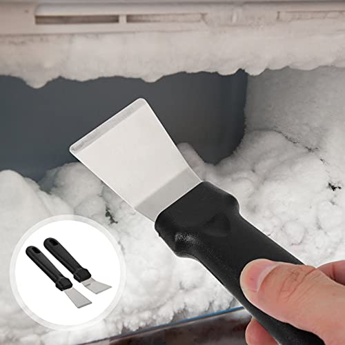 SOLUSTRE 4pcs Refrigerator Ice Shovel Stainless Steel Ice Scraper Snow Removal Cleaning Freezer Frost Shovel Remover Scoop for Refrigerator Fridge Freezer