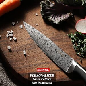 KONOLL Utility knife 5-Inch Paring knife Kitchen Fruit Knife High Carbon stainless Steel Cutting Knife