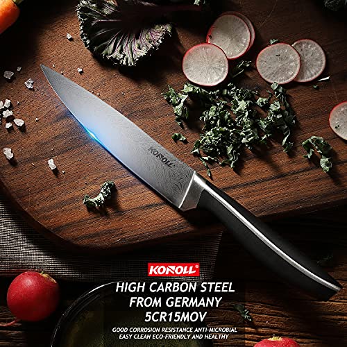 KONOLL Utility knife 5-Inch Paring knife Kitchen Fruit Knife High Carbon stainless Steel Cutting Knife