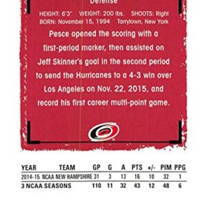 2015-16 Upper Deck Portfolio #203 Brett Pesce RC Rookie Card Carolina Hurricanes Hockey Card