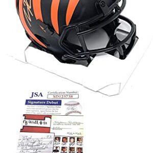 Tee Higgins Cincinnati Bengals Signed Autograph Eclipse Rare Speed Mini Helmet JSA Certified