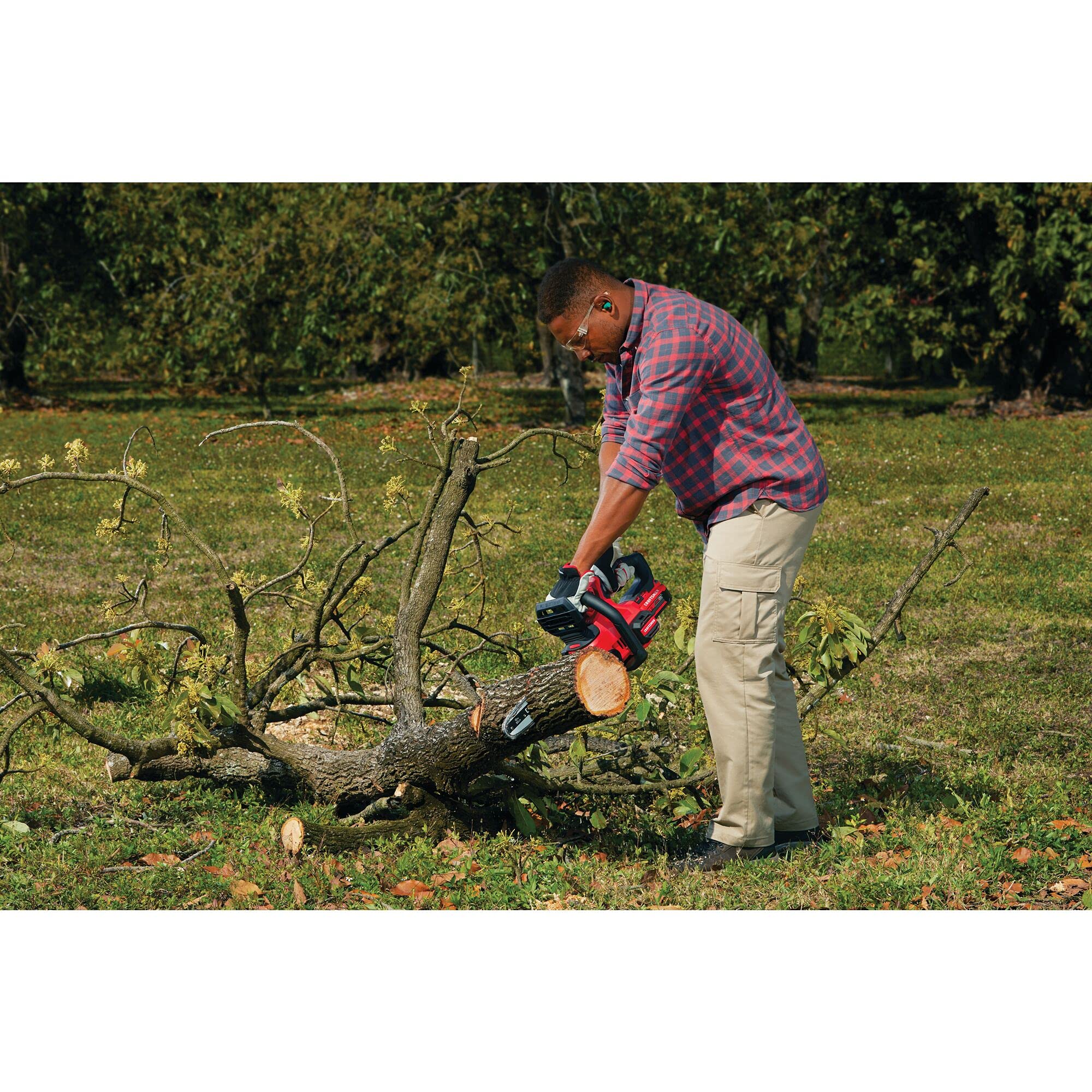 CRAFTSMAN V20 Mini Chainsaw, Cordless, 12 inch, Bare Tool Only (CMCCS620B)