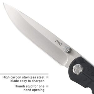 CRKT Kith EDC Folding Pocket Knife: Everyday Carry, Plain Edge Blade, Front Lock, Glass Reinforced Nylon Handle, Pocket Clip, 6433