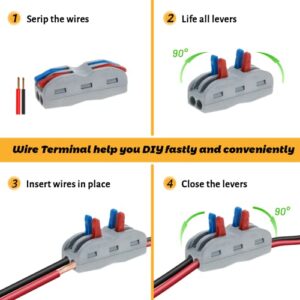 Kzreect Power Wheels Adapter for Dewalt 20V Battery Adapter, 20V Power Wheels Battery Converter Kit for DIY RC Toys Adapter Set with Fuses Holder and Switch, Wire Terminals, 12AWG Wire