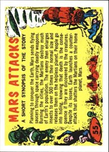 2012 mars attacks heritage #55 checklist trading card