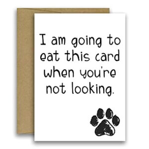 Dog Card Dog Dad Dog Mom Card from the Dog Birthday 5x7 inches w/Envelope