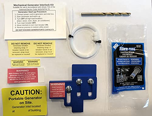 GenSafety SM200 Siemens & Murray 150A and 200A Generator Interlock Kit - Anodized