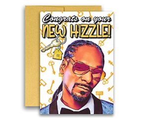 new house new home card snoop dogg inspired parody hizzle housewarming card 5x7 inches w/envelope