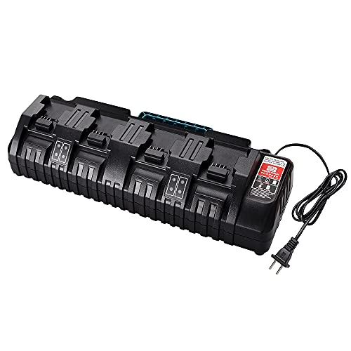 for M18 Battery Charger, 4-Ports Simultaneous Rapid Charger for Milwaukee 18v Li-Ion Battery and Milwaukee Tools 48-11-1850 48-11-1840 48-11-1815 48-11-1828 Milwaukee Charger