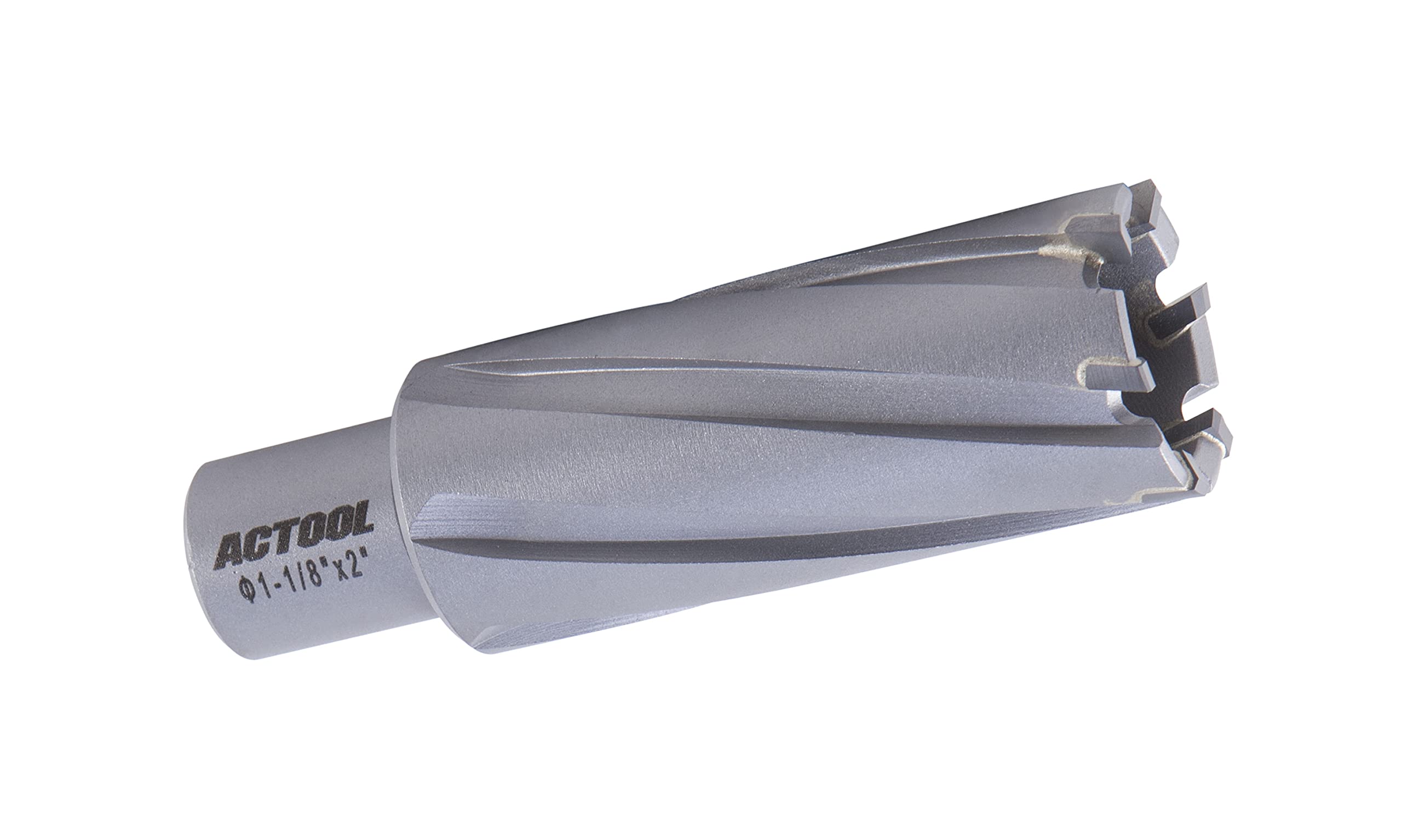 ACTOOL 1-1/8'' Diameter x 2'' Depth of Cut Carbide Tipped TCT ANNULAR Cutter with 3/4'' Weldon Shank