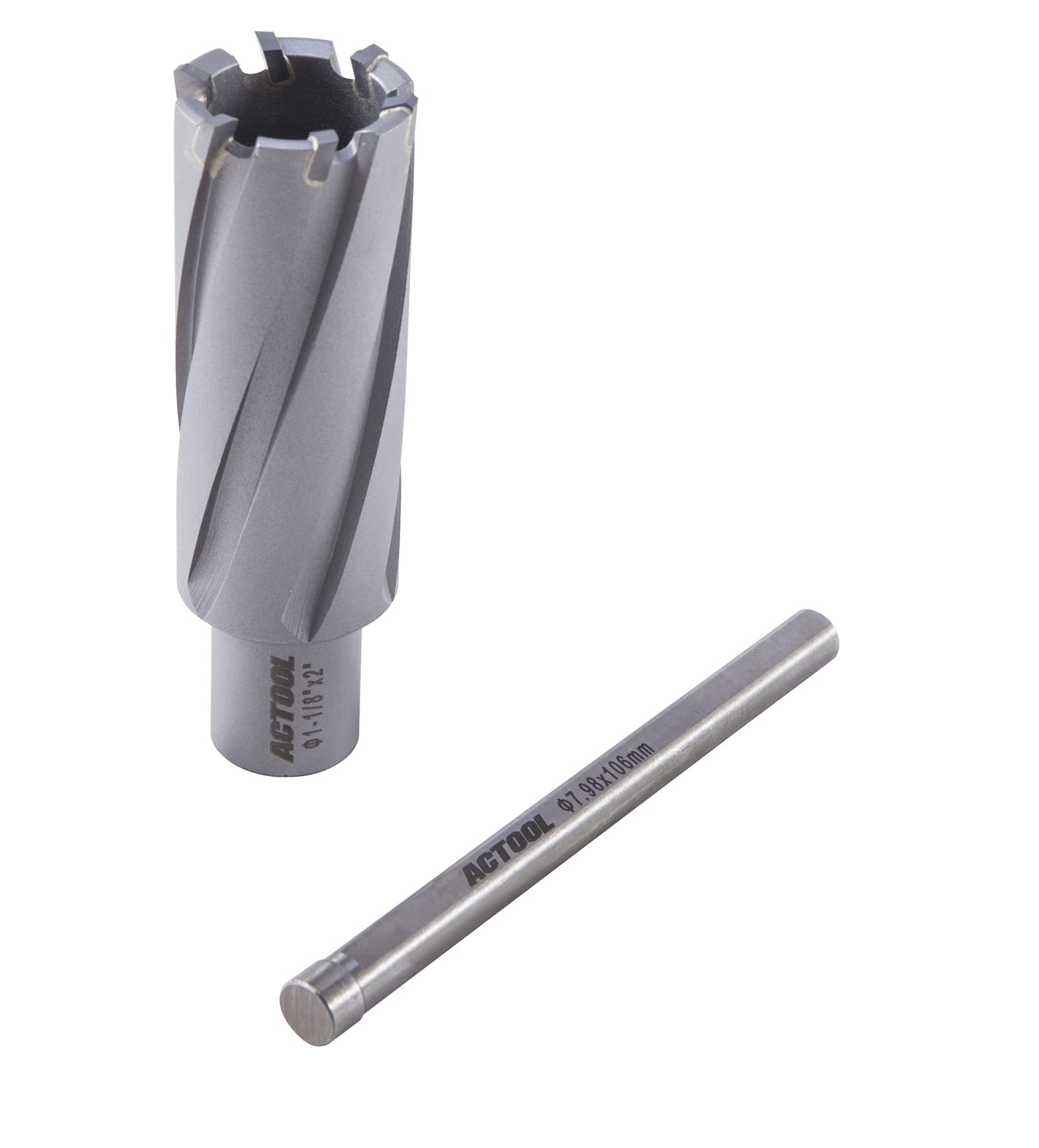 ACTOOL 1-1/8'' Diameter x 2'' Depth of Cut Carbide Tipped TCT ANNULAR Cutter with 3/4'' Weldon Shank