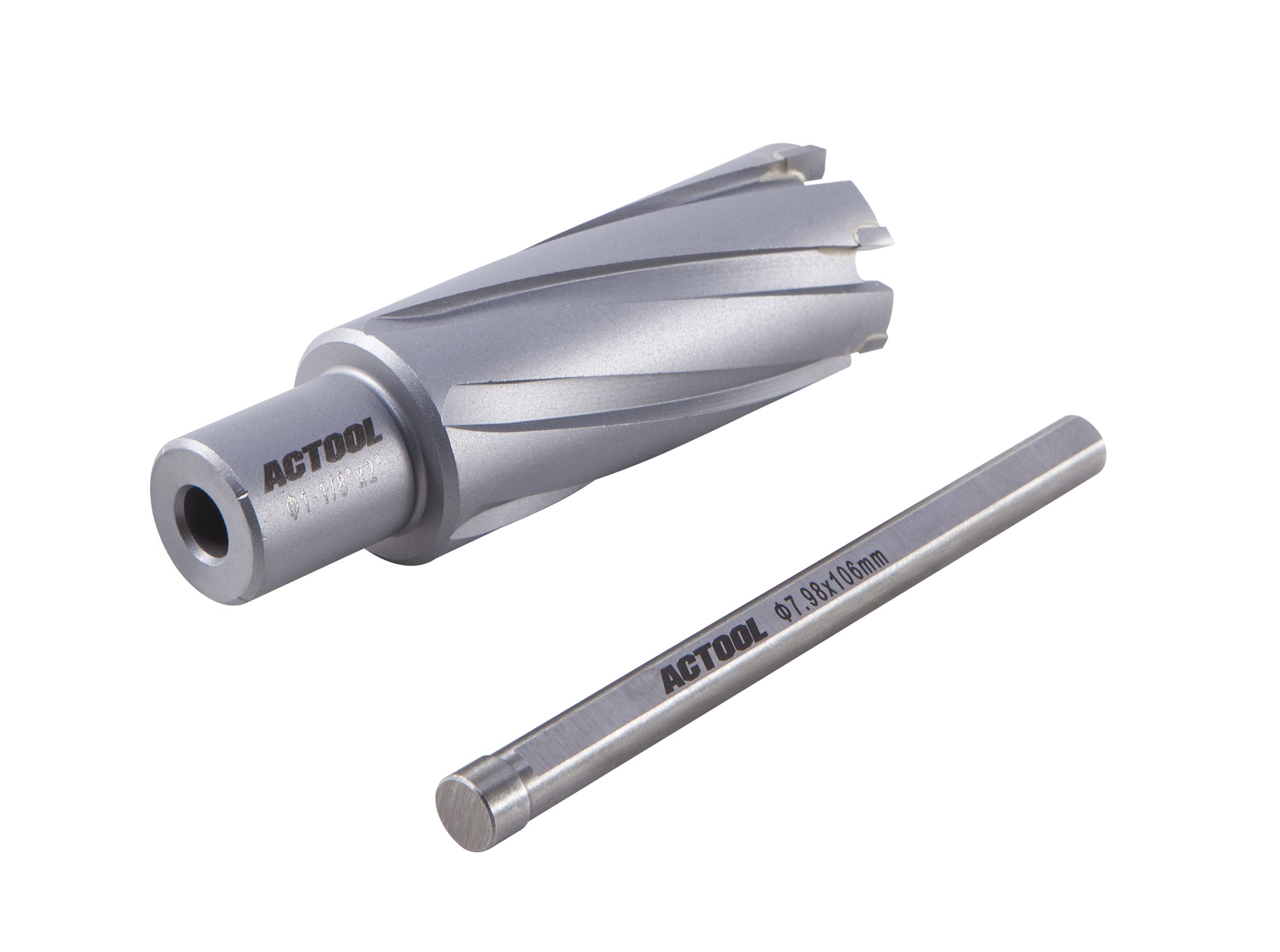 ACTOOL 1-1/8'' Diameter x 2'' Depth of Cut Carbide Tipped TCT ANNULAR Cutter with 3/4'' Weldon Shank