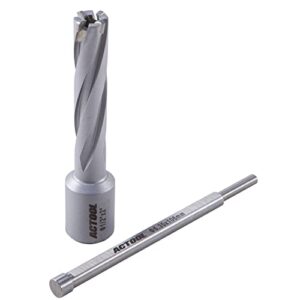 ACTOOL 1/2'' Diameter x 2'' Depth of Cut Carbide Tipped TCT ANNULAR Cutter with 3/4'' Weldon Shank