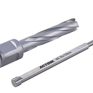 ACTOOL 1/2'' Diameter x 2'' Depth of Cut Carbide Tipped TCT ANNULAR Cutter with 3/4'' Weldon Shank