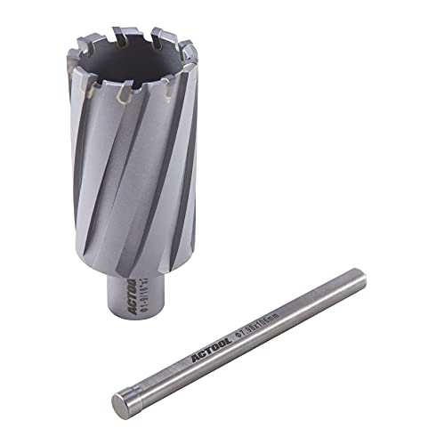 ACTOOL 1-9/16'' Diameter x 2'' Depth of Cut Carbide Tipped TCT ANNULAR Cutter with 3/4'' Weldon Shank