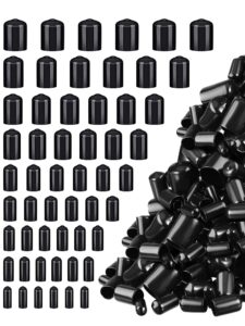 156 pieces rubber end caps flexible rubber caps for bolts screw caps thread protectors vinyl caps rubber screw covers in 9 sizes from 2/25 to 4/5 inch
