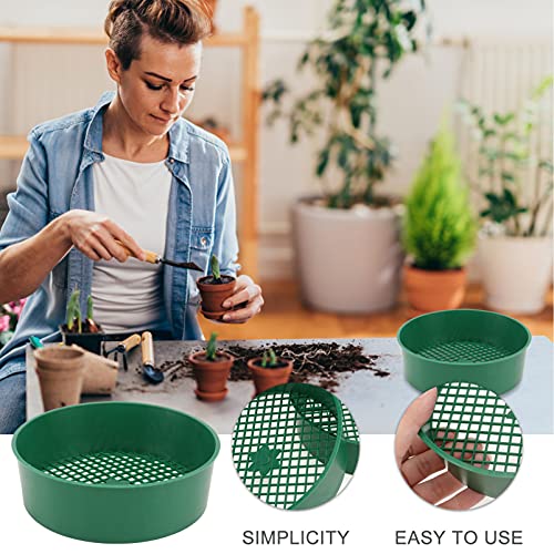 DOITOOL 5pcs Plastic Mesh Sieve Mesh Filter Sifter Plastic Garden Sieve Dirt Sieve Soil Sifting Pan Compost Sifter Screen Mesh Garden Sieve Sand Sifter Sieves Beach Shaker Automatic Child