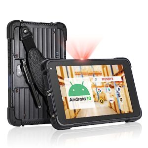 munbyn rugged android tablet scanner irt01, 8-inch tablet android 10 zebra se2707 scanner 700 nits outdoors heavy duty tablet ip67 mil-std-810g sunshine readable, inventory mobile handheld computer