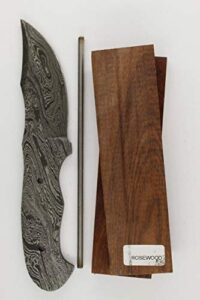 payne bros custom knives idaho clip point hunting knife kit - diy project - knife making supplies (rosewood)