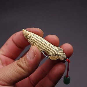 Epichao Fish Shape Golden Stainless Steel Mini Knife Pocket Folding Knife Tiny Thumb Multitool Small Keychain Knife