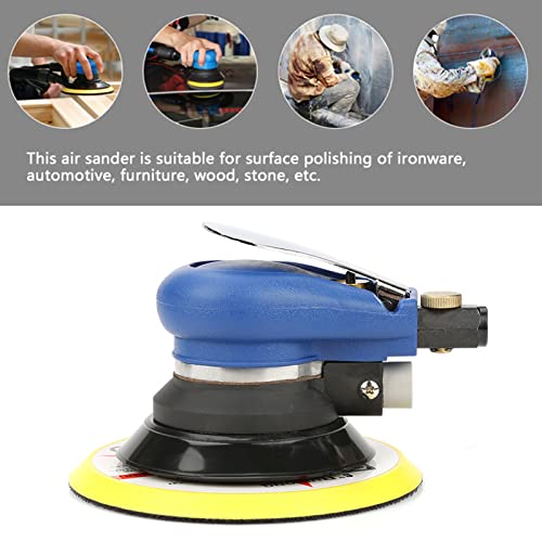 Random Orbital Sander Pneumatic Sander AT-980,for Polishing of Ironware,Automotive,Furniture,Wood,for Deal with Various Rough Surface,for Home Factory Use(6 inches)