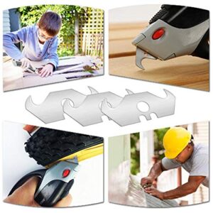 50 Pieces Utility Hook Blade Steel Razor Blade Hook Roofing Knife with Storage Box for Cutting Carpets, Wallpaper Materials