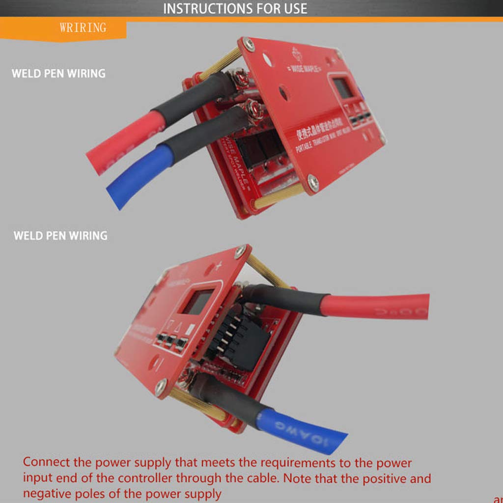 W-LOVE Portable Transistor DIY Mini Spot Welding Machine 18650 Lithium Battery LCD Display Screen Spot Welder 18650 Battery Transistor