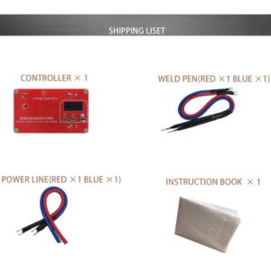 W-LOVE Portable Transistor DIY Mini Spot Welding Machine 18650 Lithium Battery LCD Display Screen Spot Welder 18650 Battery Transistor