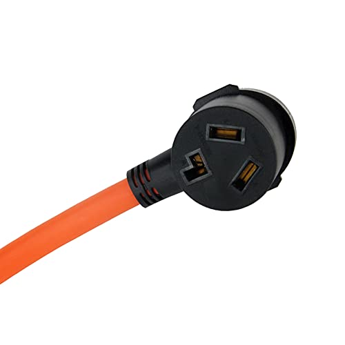 PLIS 10-50P to 10-30R Heavy Duty Generator Adapter,50 Amp Dryer Male Plug to 30 Amp Adapter,STW 10AWG*3C Generator Cord,3Prong,Orange,1.5FT