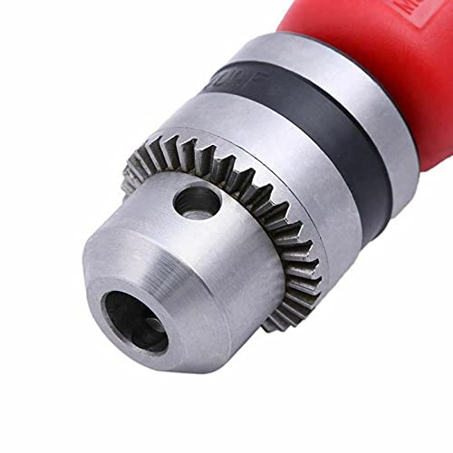 Maizoon Right Angle Drill Attachment 0.8-10mm 90 Degree Round Shank Right Angle Bend Extension Accessory Corner Three Jaw Chuck Narrow Space Repair Tool With 9.5mm 3/8" Shank, DZ04B