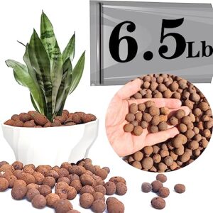 voulosimi clay pebbles hydroponic rocks organic ceramsite grow media for horticultural,orchids,drainage (6.5 lb)