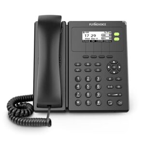 flyingvoice fip10p voip phone poe sip phone 2 sip lines bussiness ip phone power adapter included support wifi