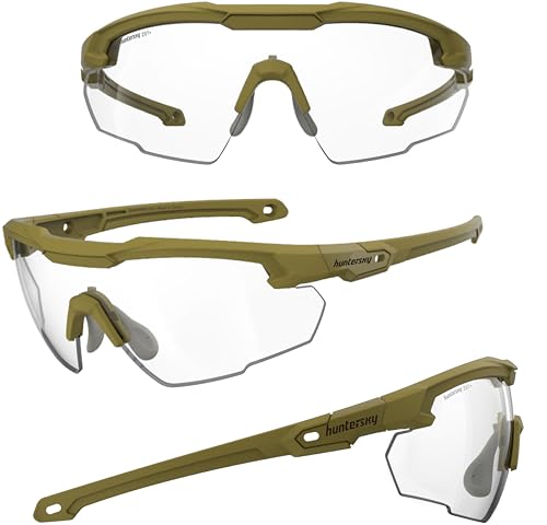 HUNTERSKY HTS ballistic Glasses men S57 gun safety glasses tactical glasses, eye protection for shooting range OSHA Medical Dental